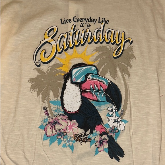Simply Southern Tops - Simply Southern Live everyday like its Saturday Toucan Yellow Tee Size X…